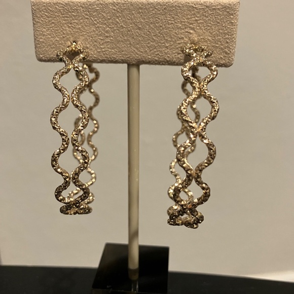 Gold Hoop Earrings - Picture 8 of 10